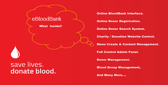 eBlood - Online BloodBank & Donor Management System