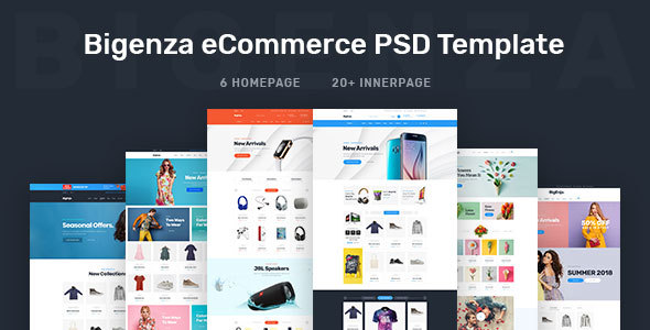Download Bigenza Online Shopping Ecommerce Cart Psd Template 25 Usd Thesoftking PSD Mockup Templates