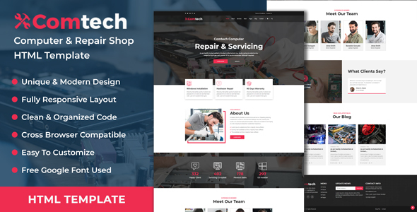 ComTech - Computer & Repair Shop Business HTML Template