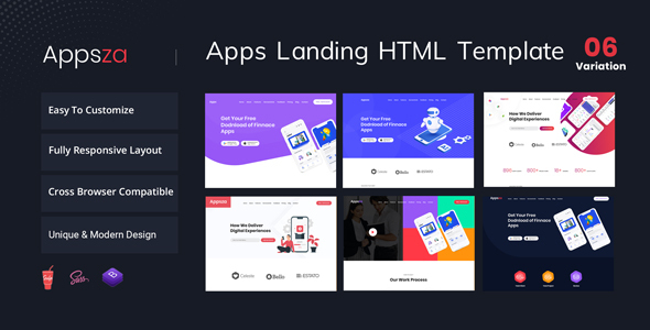 Appsza - Multipurpose App Landing Page HTML Template